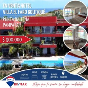 En Venta Hotel Villa El Faro Boutique en Punta Ballena, Pampatar - Margarita