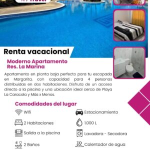 Alquiler Vacacional de Cómodo Apartamento en Res. Legrand - Margarita